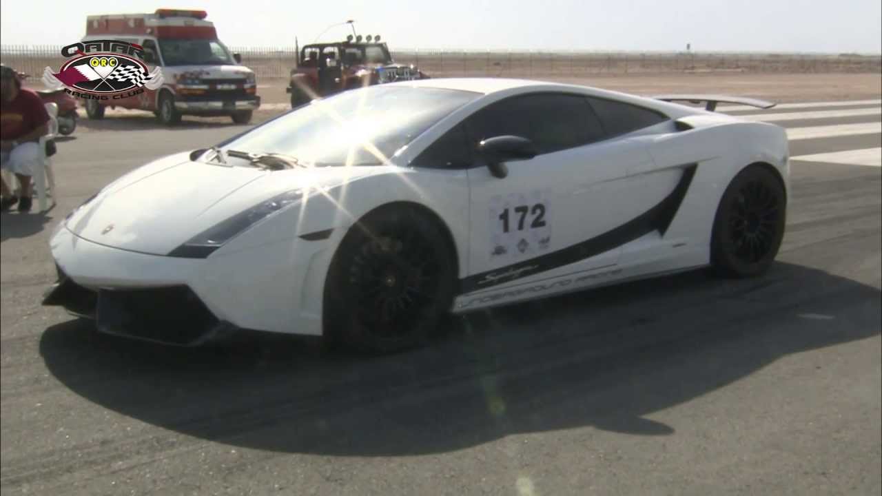 Underground Racing Lamborghini Reaches 206.99 MPH at Qatar Mile March 2013