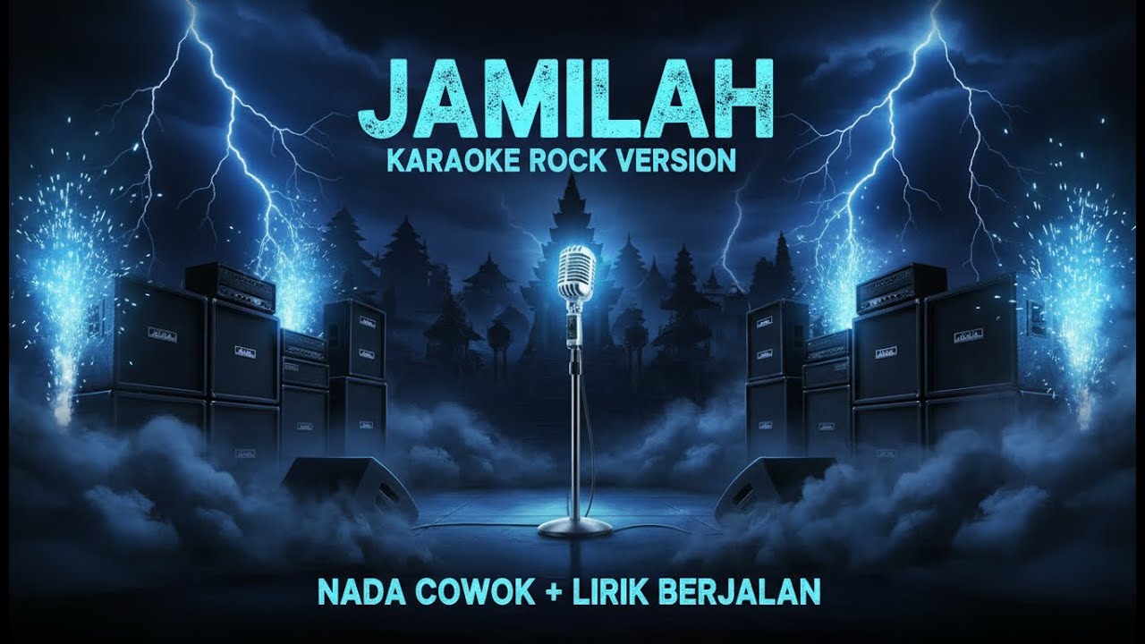 JAMILAH - Versi Rock (Nada Cowok) | KARAOKE Lirik Berjalan - Metal Langit