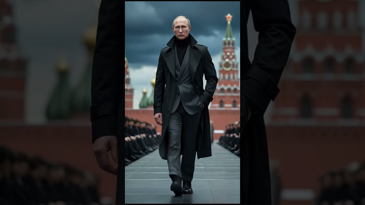 Trump, Putin & Macron on the Fashion Runway | AI-Generated Video | AI World Leaders #shorts