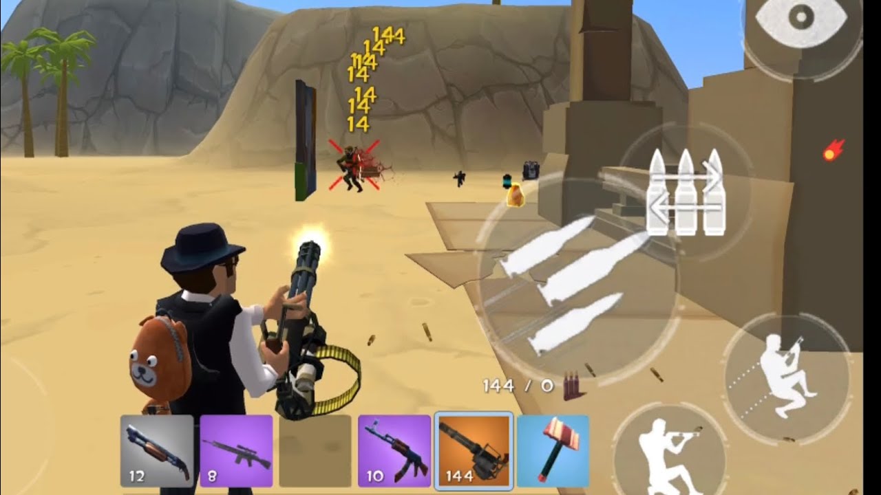 Rocket Royale JEFF 1 V 3 WITH OVERPOWERED MINIGUN - Android Gameplay #330