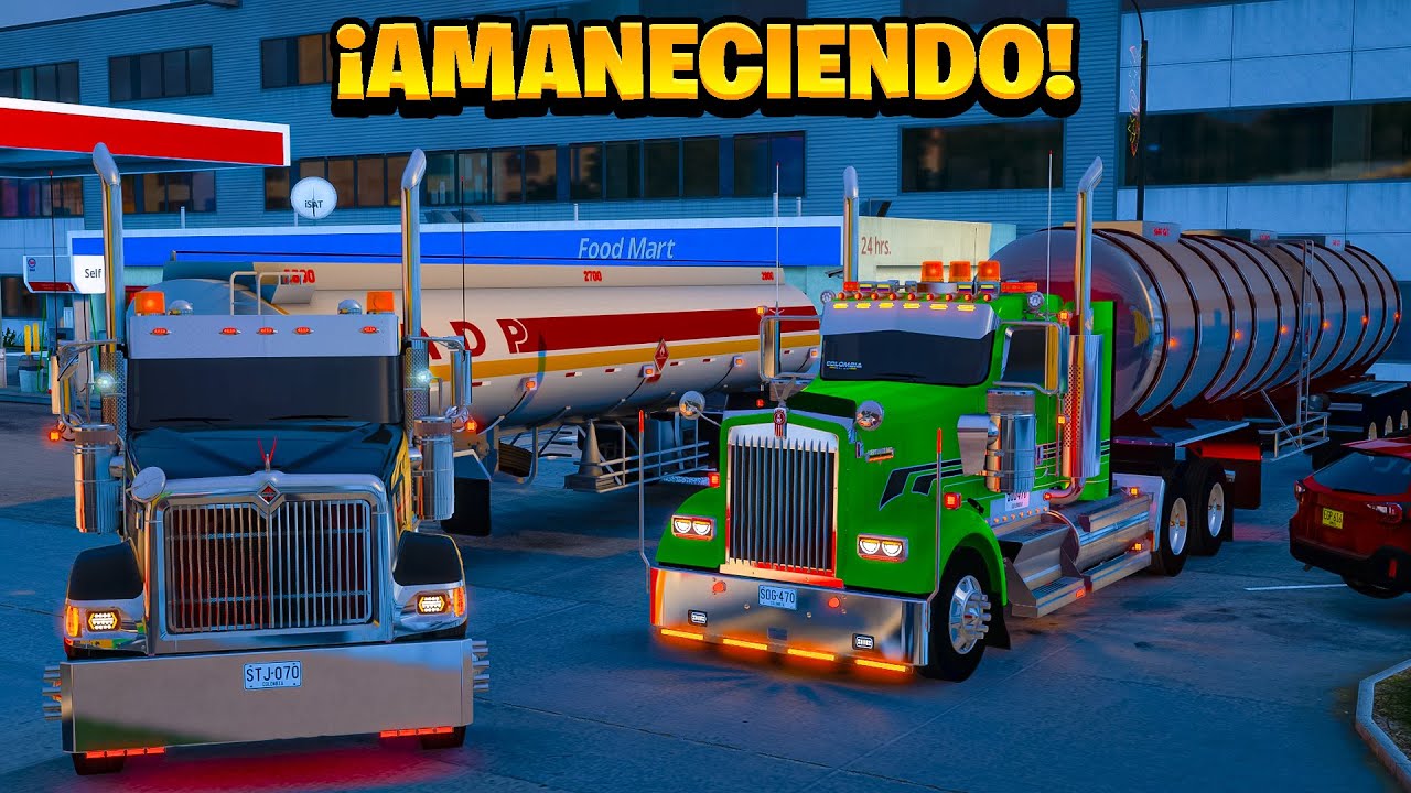 ¡Salimos MADRUGADOS en las MULAS MÁS TUNEADAS de COLOMIBA! | American Truck Simulator