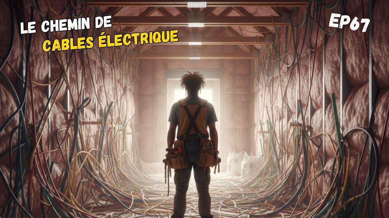 Pose de l’ÉLECTRICITÉ en chemin de câble – lumière définitive dans la salle. (EP67)