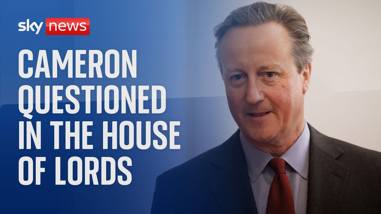 Lord Cameron attends his first departmental questions in the House of Lords