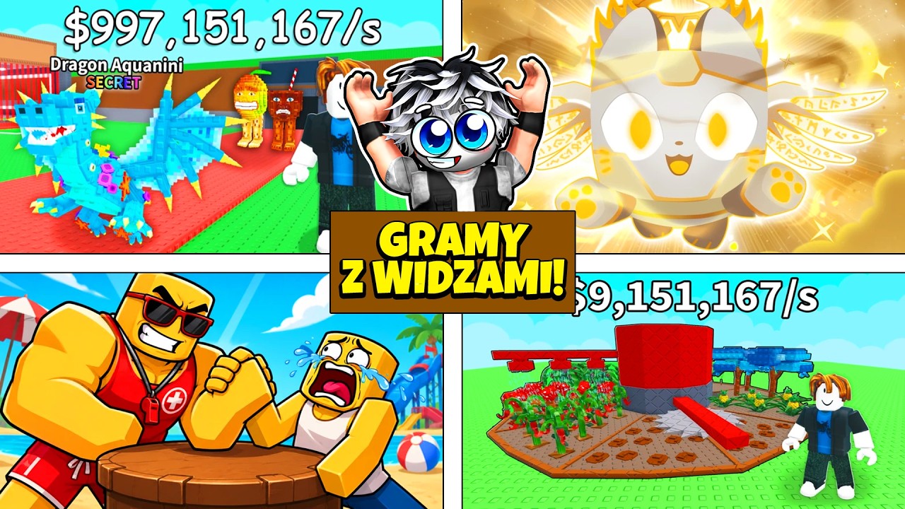 🎉GRAMY Z WIDZAMI W R&Oacute;ŻNE GRY NA ROBLOXIE!🎉STEAL A BRAINROT!🎉 #roblox