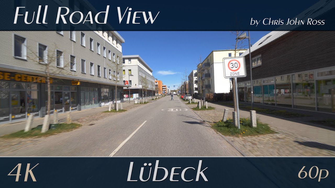 L&uuml;beck, Germany: St. J&uuml;rgen - Kadetrinne, Bornkamp, Maria-Mitchell-Stra&szlig;e, Paul-Ehrlich-Stra&szlig;e - 4K