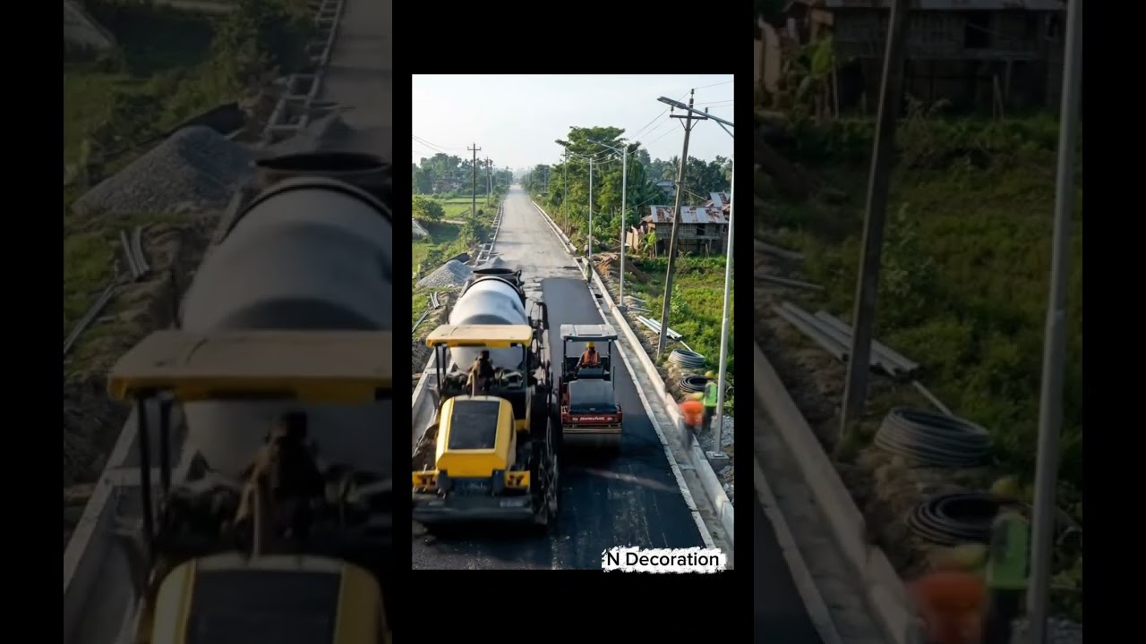 From Damaged to Smooth: Road Paving #RoadRepair #SmoothRoads #Infrastructure