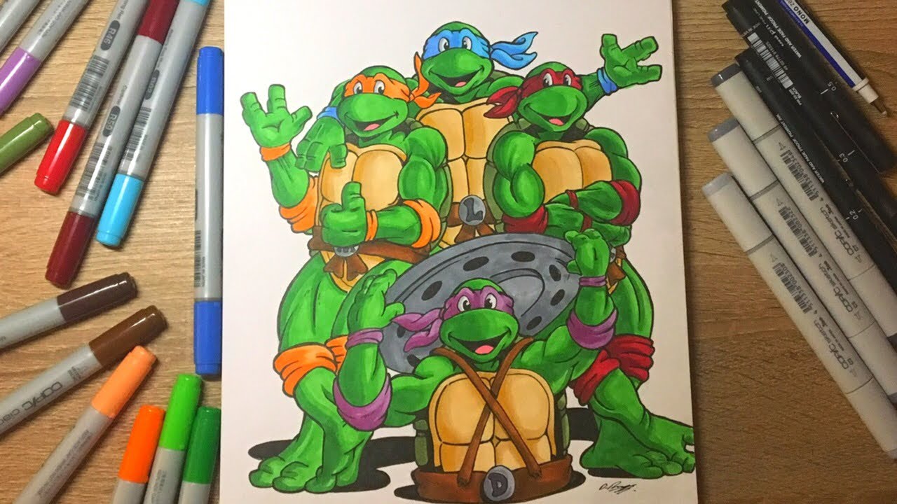 Drawing NOSTALGIA #1 - Teenage Mutant Ninja Turtles [80's & 90's] TMNT