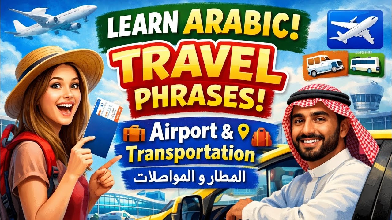 LEARN ARABIC FOR TRAVEL | Part 1: Airport & Transportation Phrases
