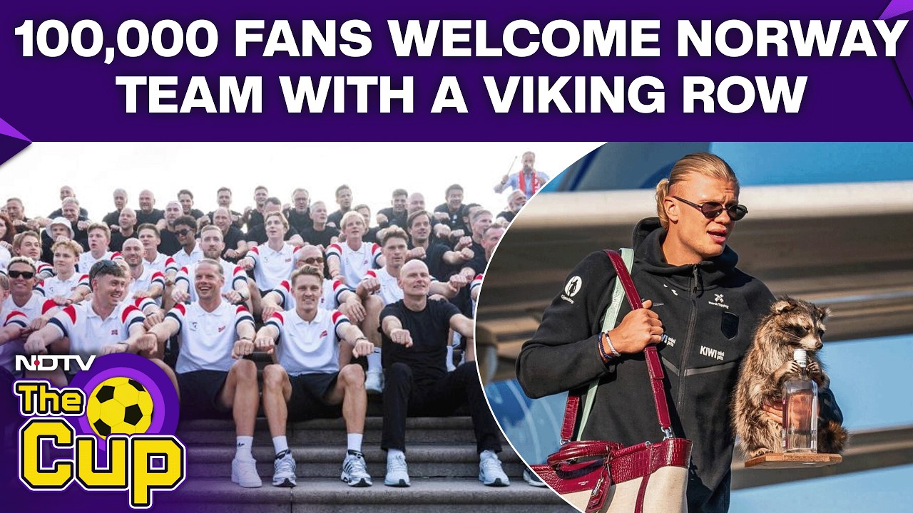 Haaland Racoon | 100,000 Fans Welcome Norway Team Back Home With A Viking Row