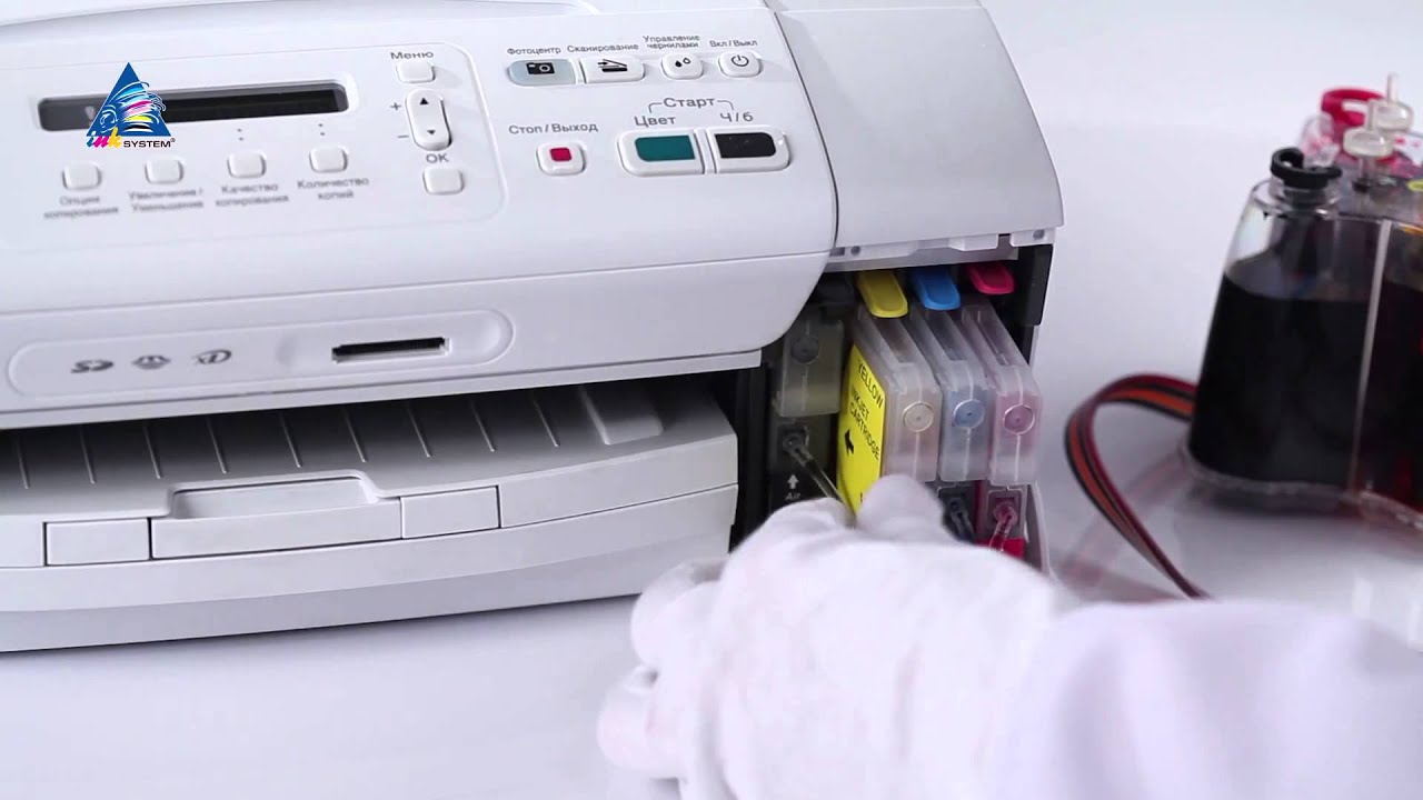 Установка СНПЧ на МФУ Brother DCP-195C