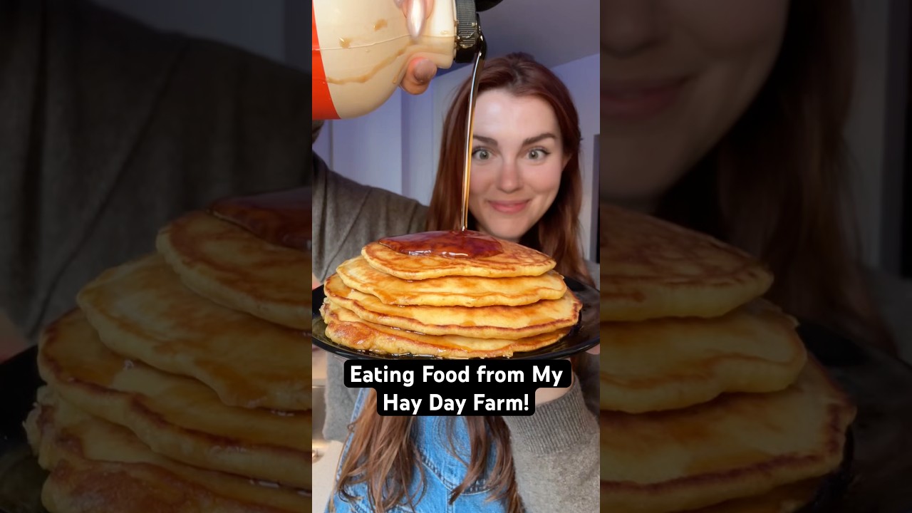 #Реклама Целый день питаюсь только едой с моей фермы @hayday! #HayDay#Foodie#Shorts #HayDayPartner