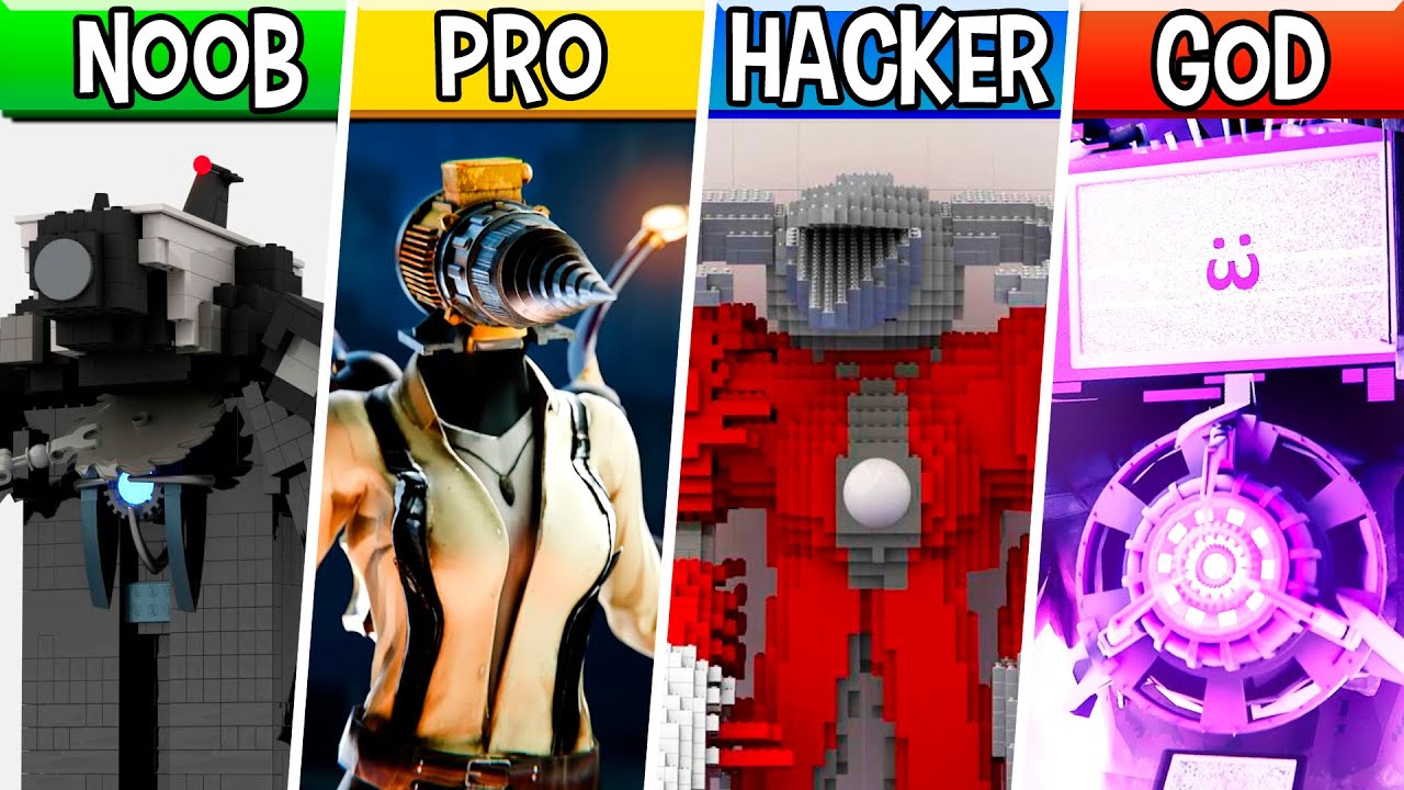 LEGO ALL Characters in Skibidi Toilet Multiverse 025 : Noob, Pro, HACKER! / (Skibidi Multiverse)