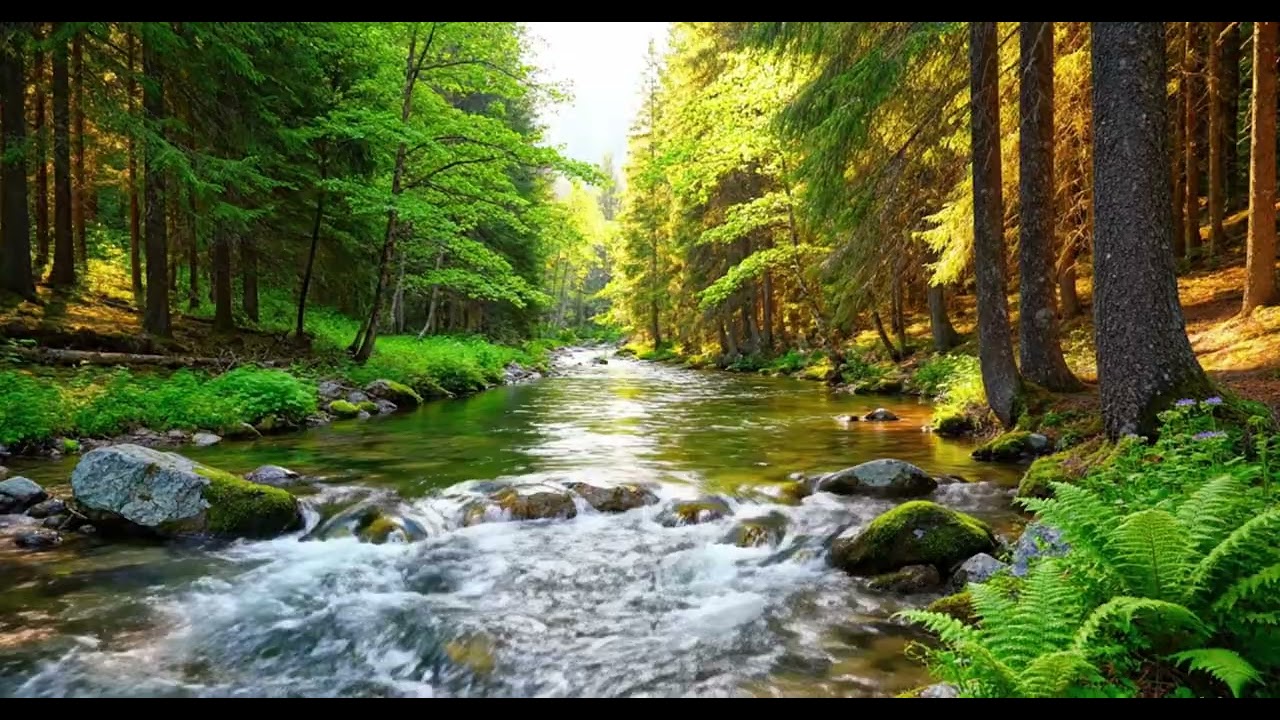 Forest River Sounds 🌿 Gentle Birds & Flowing Water for Relaxation, Reading & Sleep