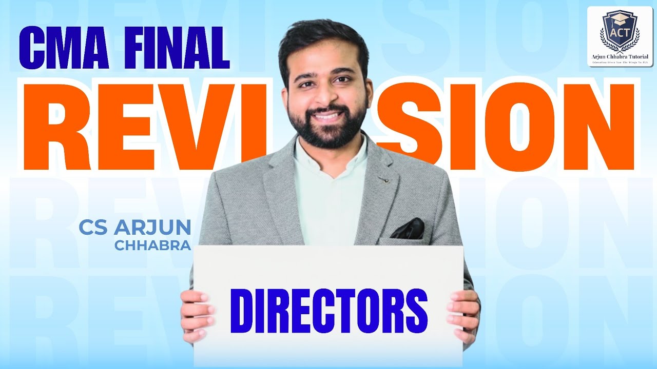 DIRECTORS IMPORTANT QUESTIONS | CMA FINAL LAW JUNE 26 | IMPORTANT QUESTIONS | ARJUN CHHABRA TUTORIAL