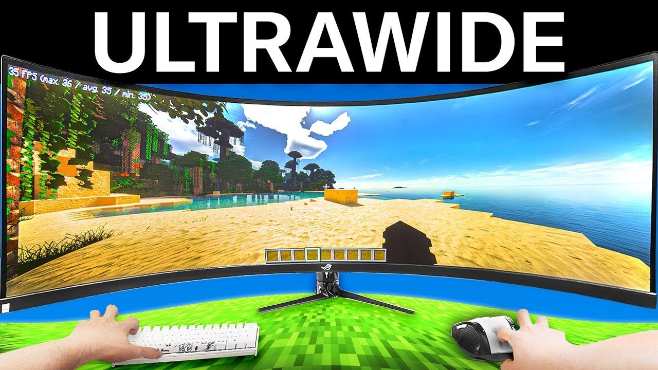 Minecraft On The WIDEST Gaming Monitor!
