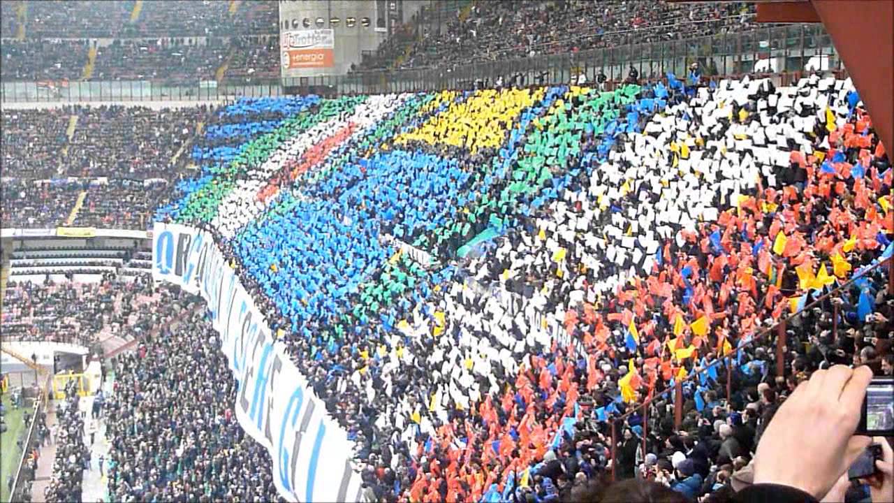 Inter - Juventus 1-2: Tifo Curva Nord Milano.