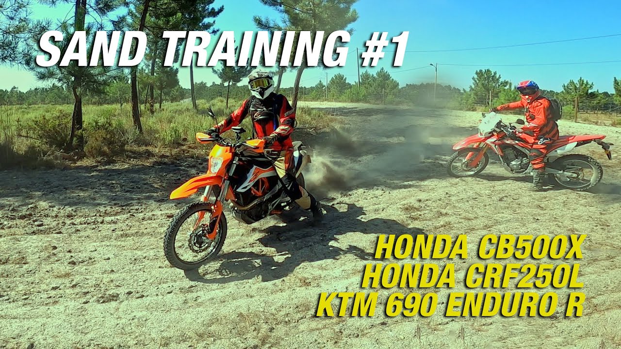 Treino de Areia #1 - Honda CB500X Rally Raid, KTM 690 Enduro R e Honda CRF250L
