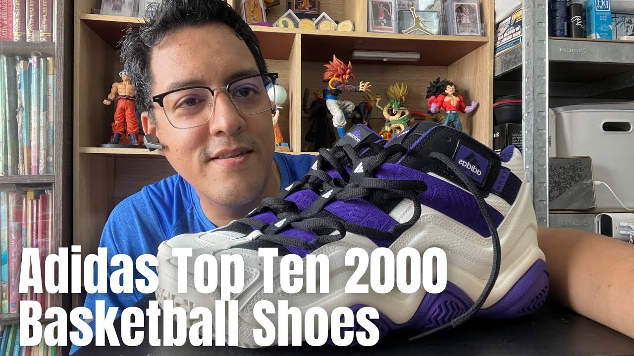 Adidas Top Ten 2000 Basketball Shoes Off White Core Black Team College Purple