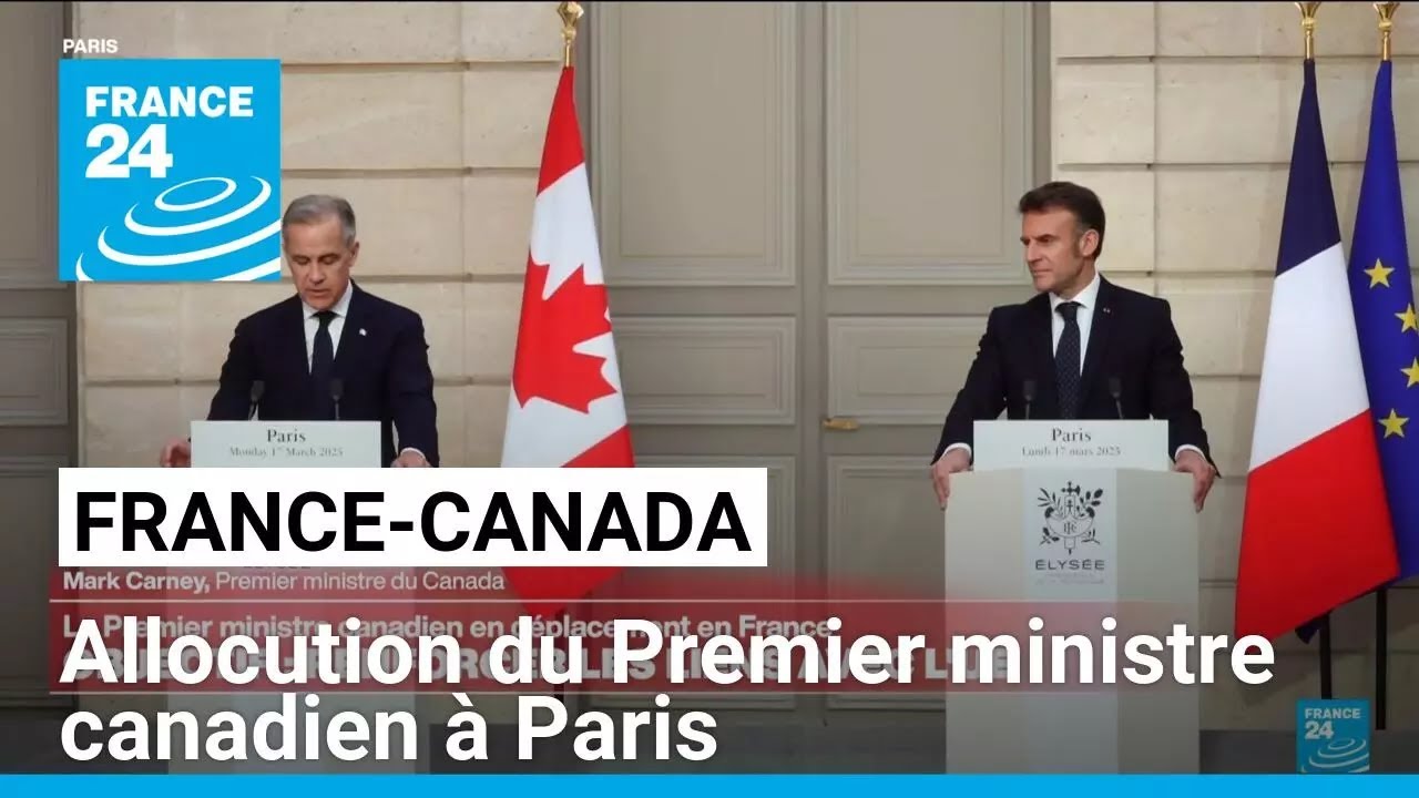 France-Canada : allocution du Premier ministre canadien en visite &agrave; Paris &bull; FRANCE 24