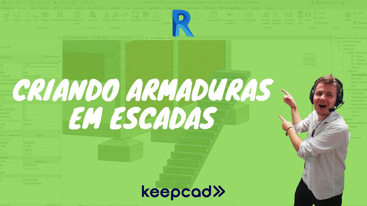 Criando Armaduras em Escadas | Autodesk Revit - KeepCAD