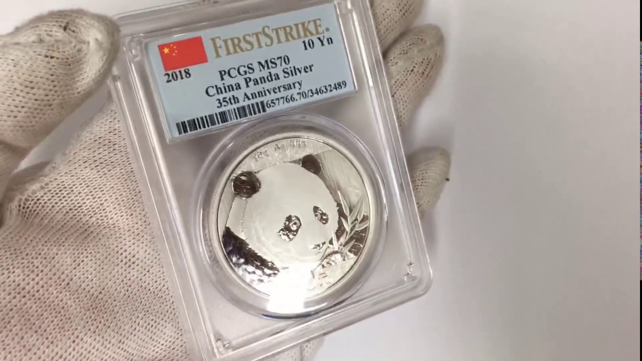 2018 Chinese Silver Panda PCGS MS 70 FS 10 Yuan (30 gram)