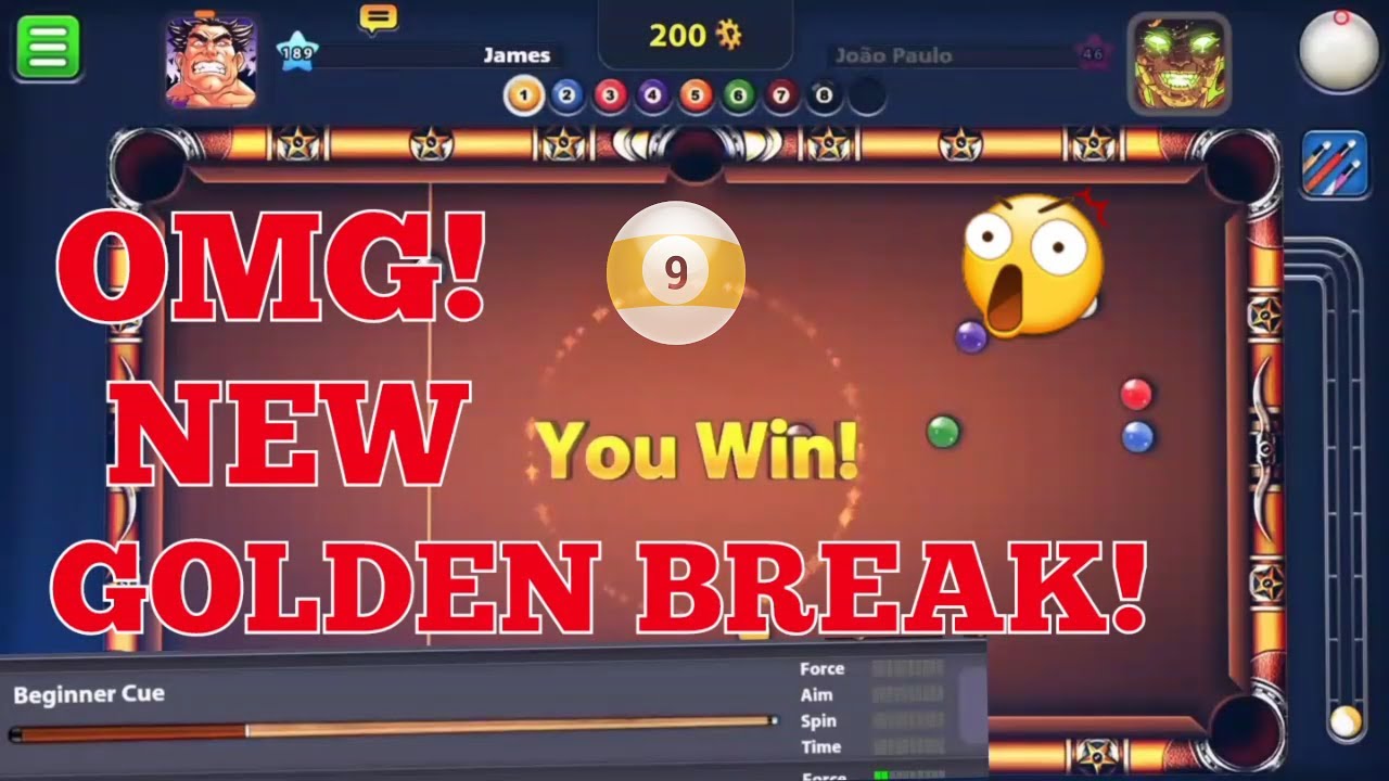- 8 Ball Pool - OMG! NEW UPDATE GOLDEN BREAK! 😁