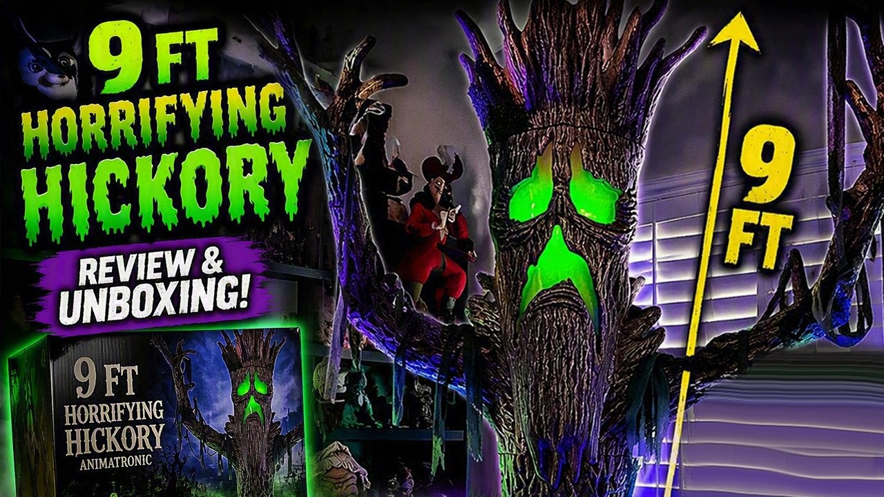 Unboxing the 2025 Home Depot 9ft Horrifying Hickory Tree | Home Depot Halloween Tree