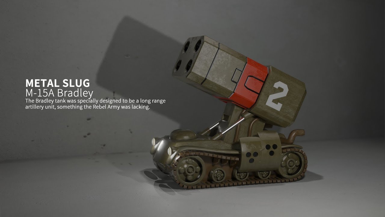 M-15A Bradley 3D Model from METAL SLUG