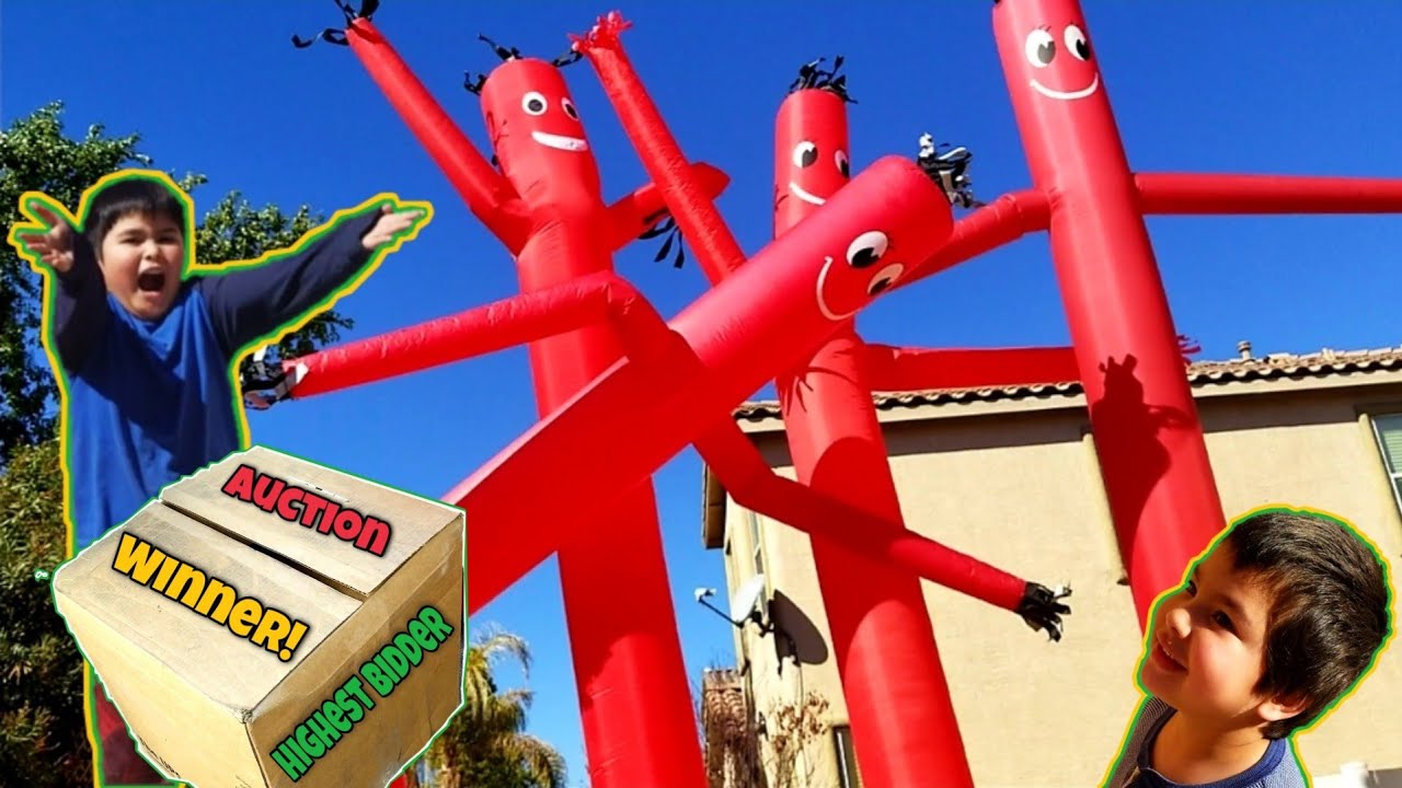 20'FT Quads Inflatable Air Dancers In Action! Auction Winner Again!😎