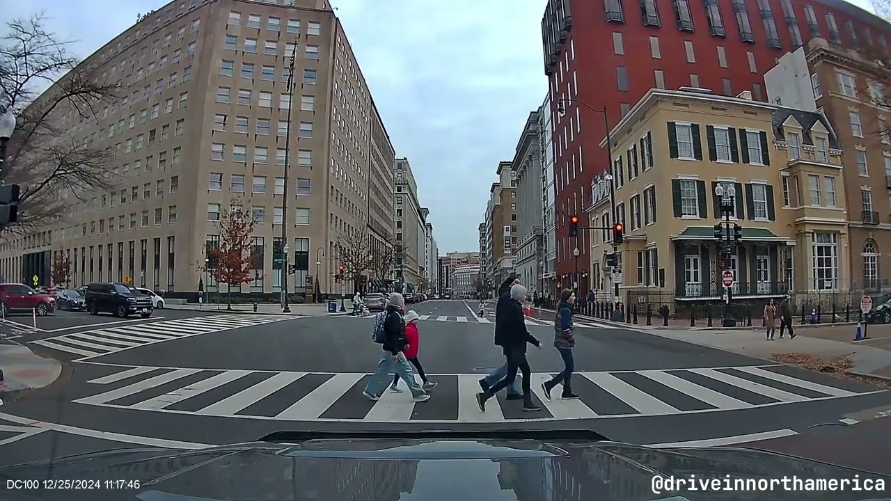 Driving Around the White House on Christmas Day | Washington DC Streets Tour