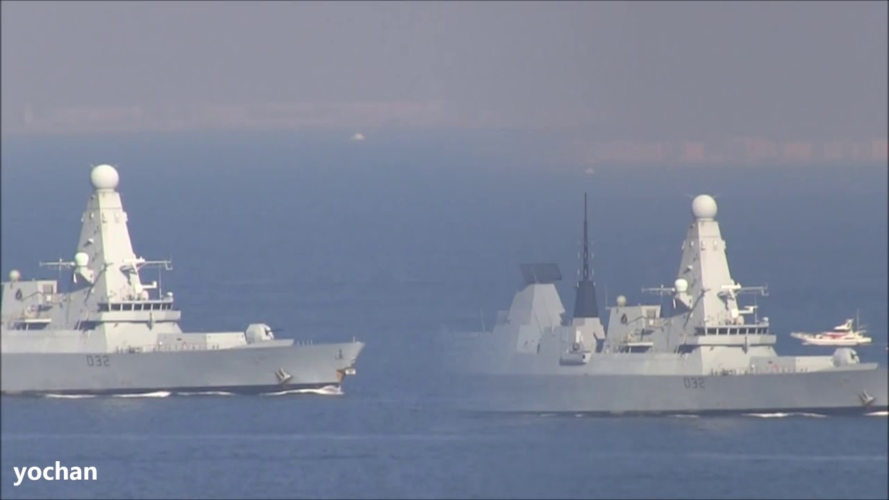Guided missile destroyer of Royal Navy Type 45   Daring class  HMS DARING  D32  Underway