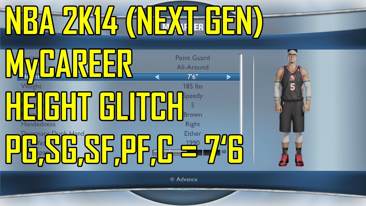 NBA 2K14 (Next-Gen) - MyCareer HEIGHT GLITCH!