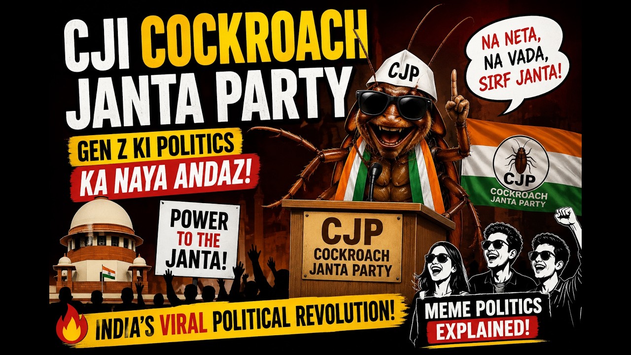 CJI Cockroach Party? 🪳 India&rsquo;s Viral Gen Z Political Meme Explained!