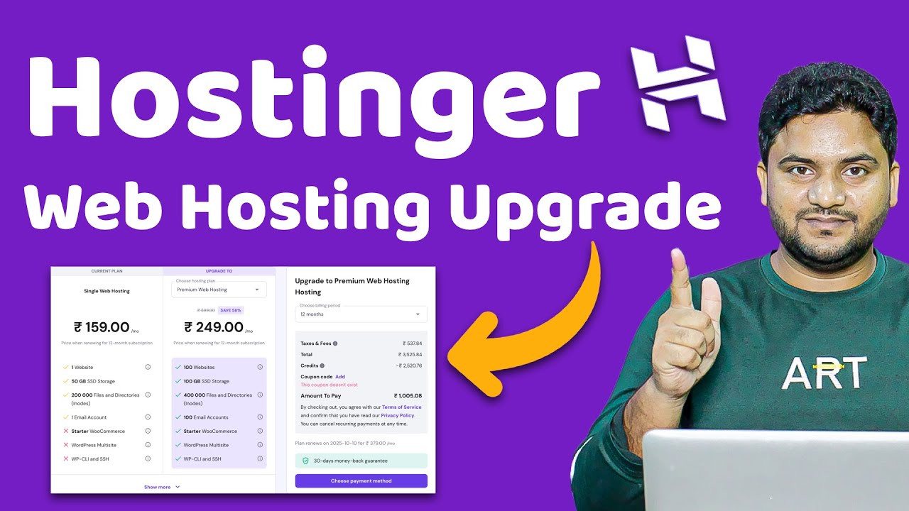 How to Upgrade Hostinger Web Hosting