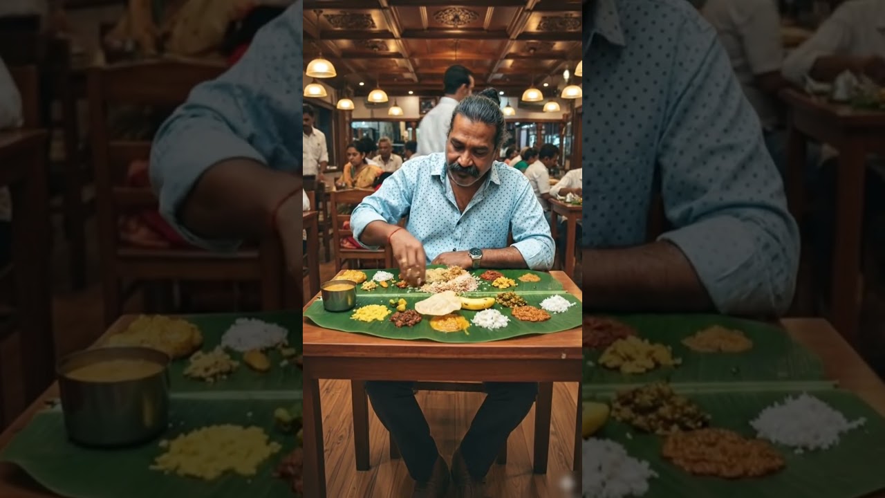ASMR Eating Kerala Banana Leaf Sadhya | Big Bites & Juicy Sounds | No Talking 4K 🇬🇧🇺🇸