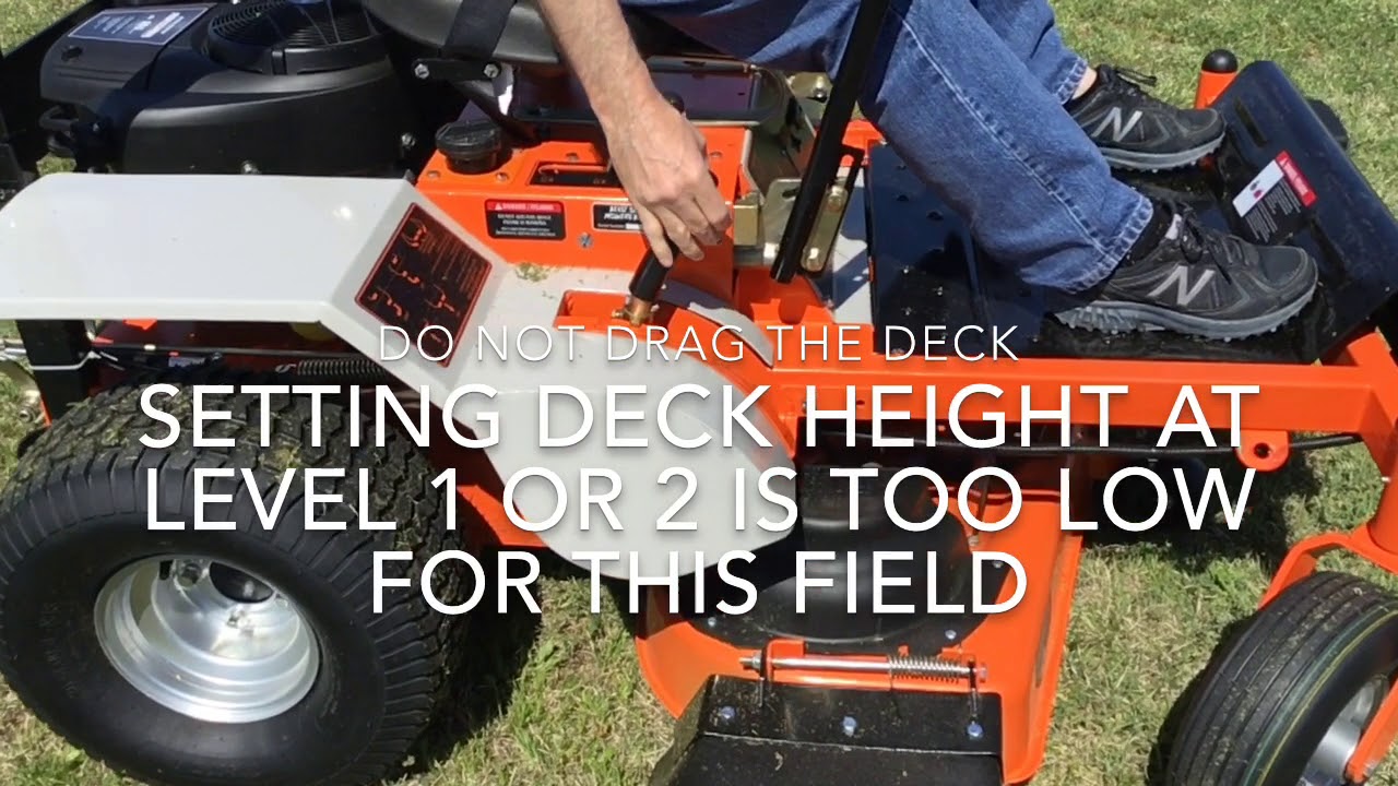 Z-BEAST Operating Procedure - Determining the correct deck height for mowing