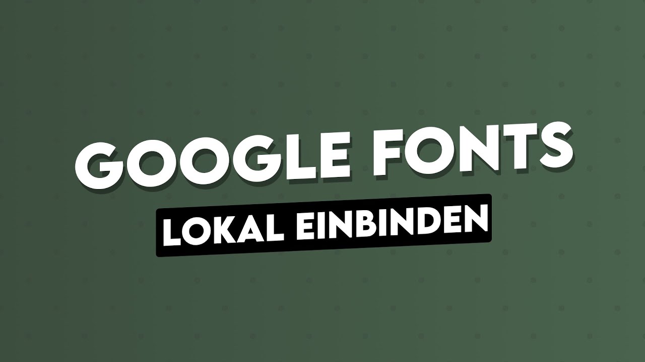 Google Fonts LOKAL einbinden MIT Material Icons | HTML/CSS
