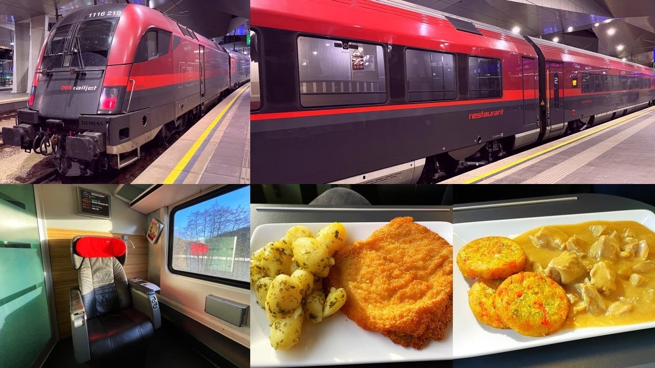 ÖBB Railjet Train Business Class Lienz - Villach - Vienna