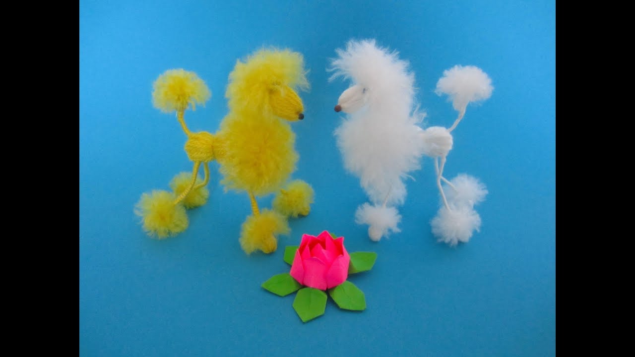 DIY: Poodle made of yarn / Pudel aus Garn