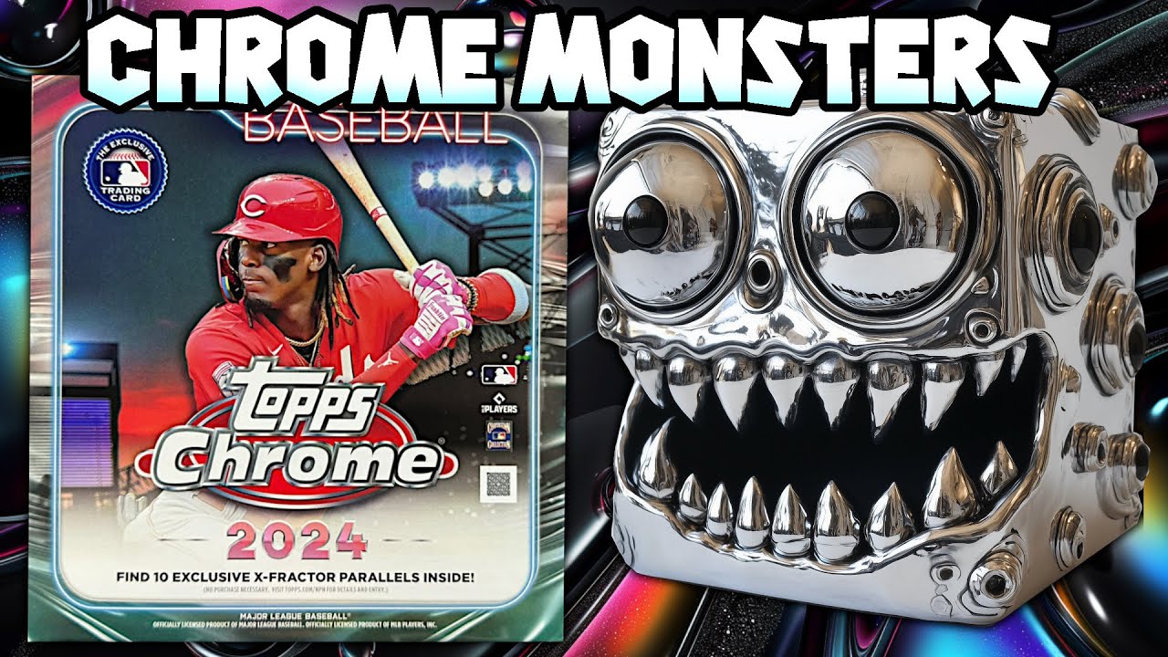 Ripping (8) MONSTER BOXES 2024 Topps Chrome Baseball Cards