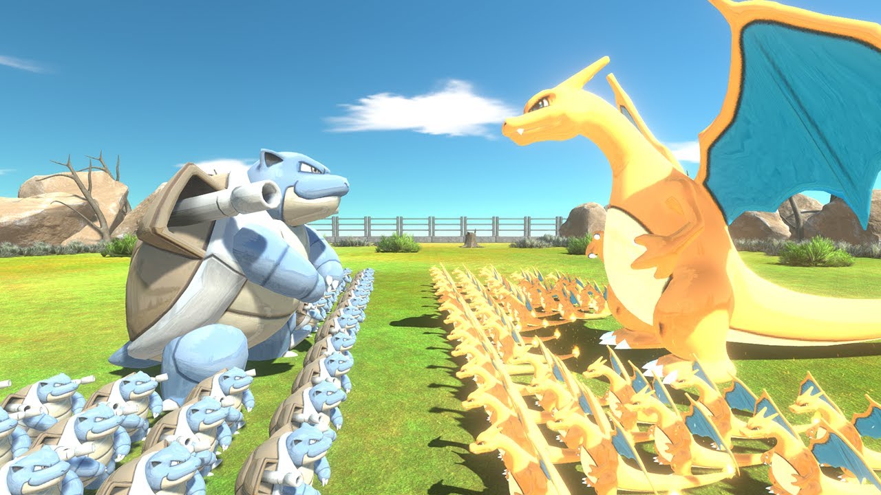 Charizard vs Blastoise &ndash; Ultimate Fire vs Water Battle | Animal Revolt Battle Simulator