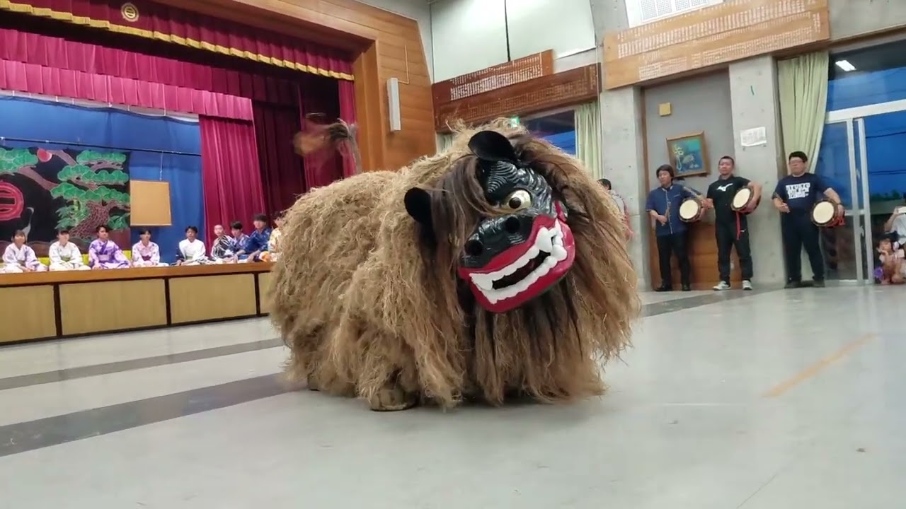 【石垣島】真栄里青年会・第一部獅子の舞・2024・8月19日真栄里公民館