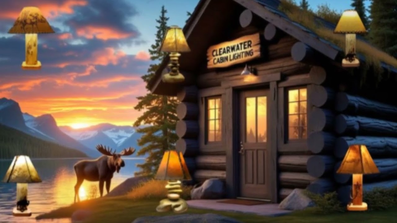 Showcasing Rustic Lamps in Cabin Setting