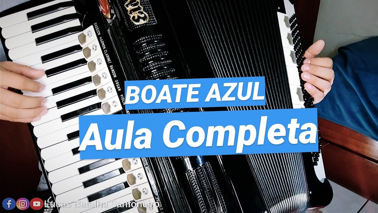Como tocar BOATE AZUL (Completa: Parte Cantada no Acordeon) - Aula de Sanfona