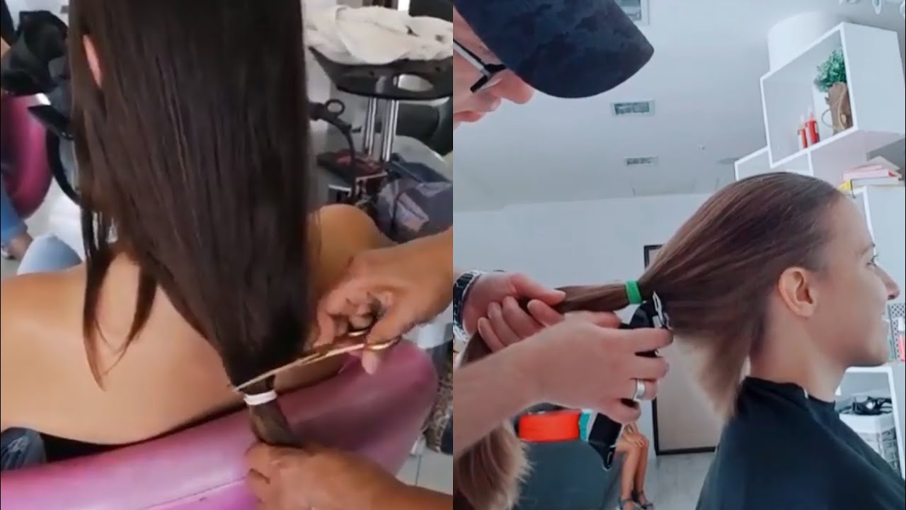 TRANSFORMATION COIFFURE AVANT / APRÈS - Meilleures coupe de Cheveux Long à Cheveux Court pour femme