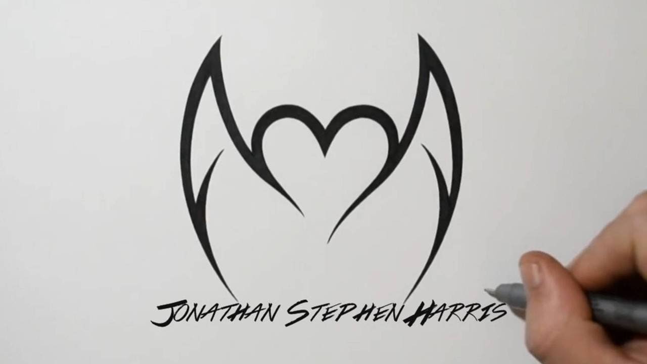 Combining Two Initial Letter A's with a Heart - SVG Tattoo Design