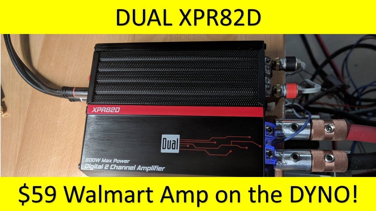 $59 Walmart amp! Dual XPR82D Amp Dyno and Unboxing