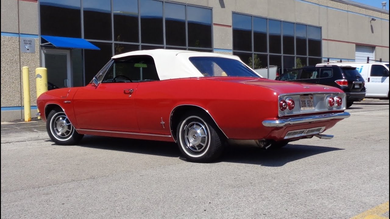 1966 Chevrolet Corvair Corsa Convertible in Regal Red & Engine Sound My Car Story with Lou Costabile