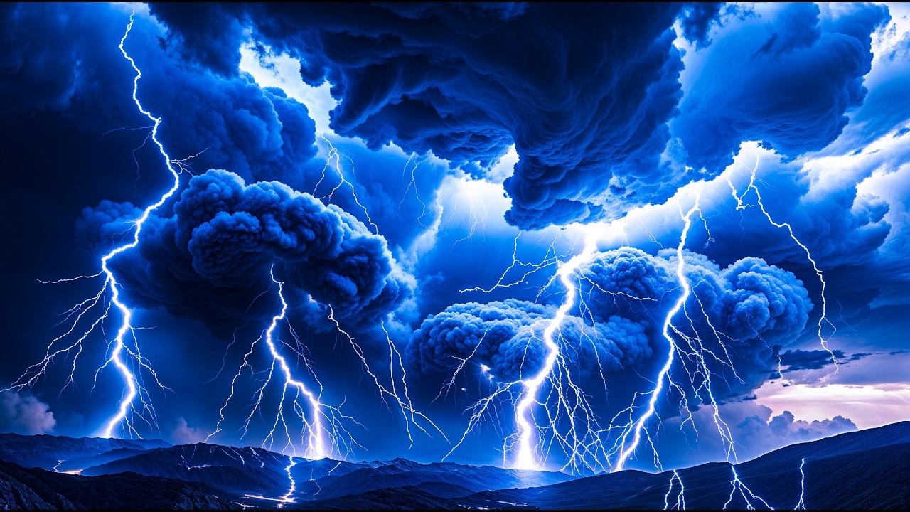 Fall Asleep Immediately in Minutes with Heavy Thunderstorm, Rain Pouring & Strong Thunder, Lightning