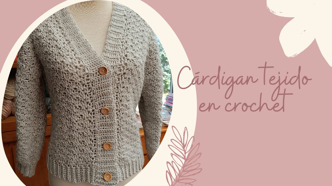 Cárdigan punto fantasía en crochet